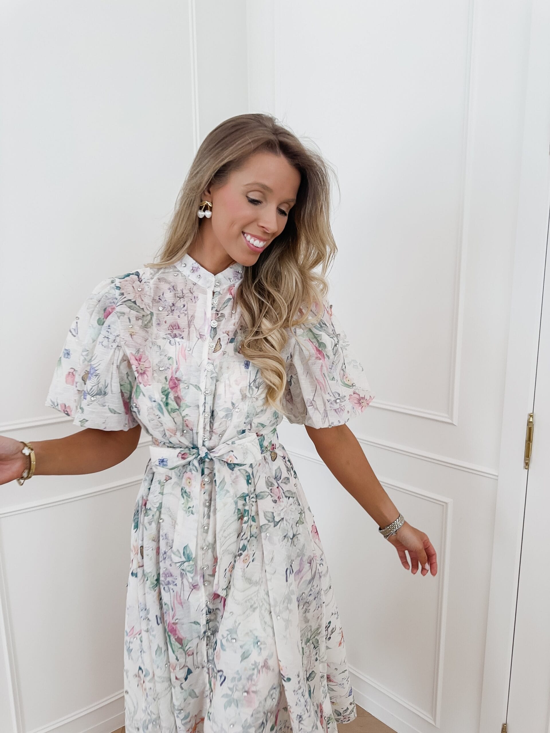 Rochie midi Josephine, Alb