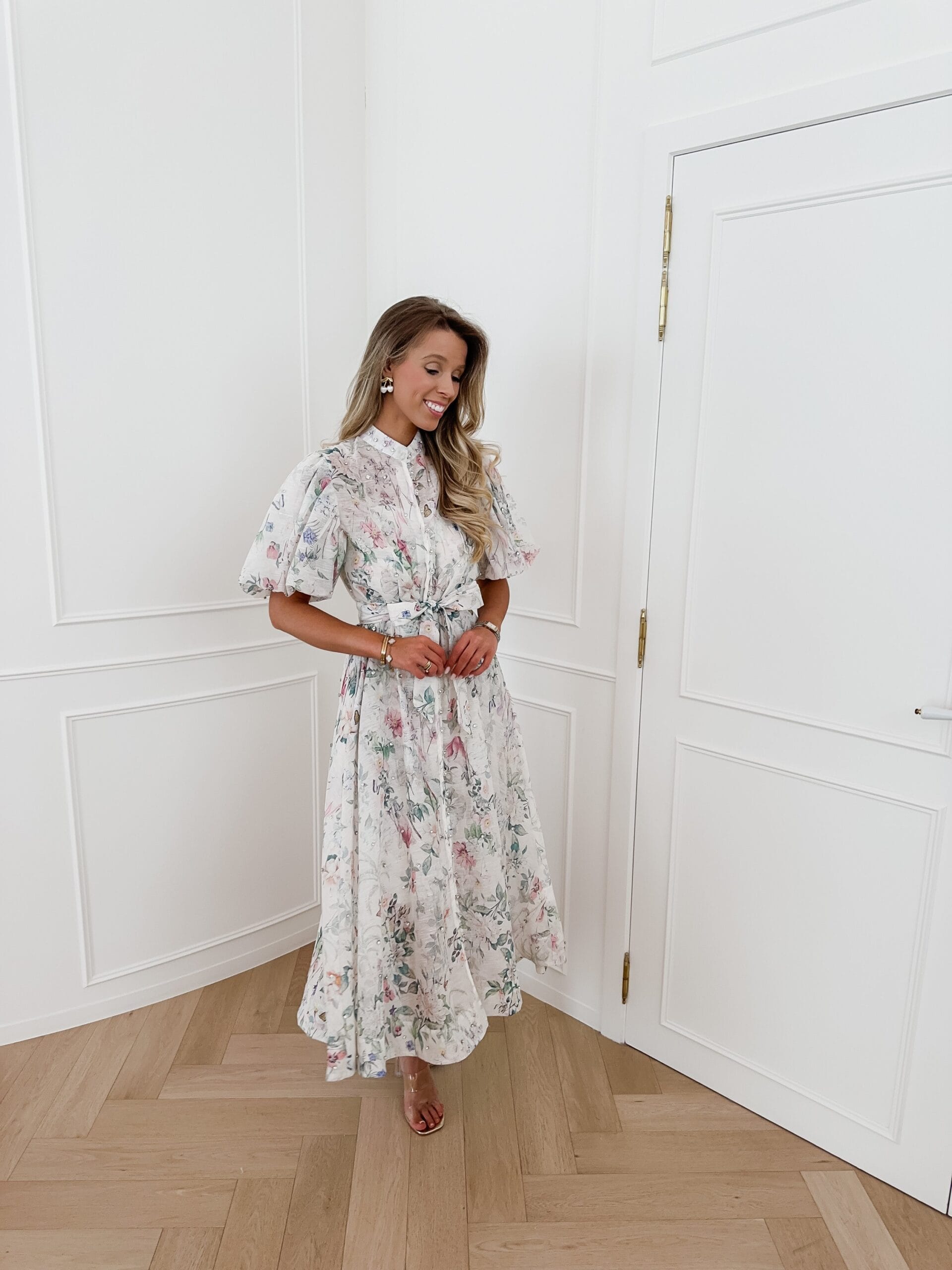 Rochie midi Josephine, Alb
