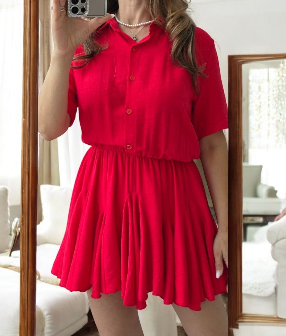 Rochie mini Tasha, rosu