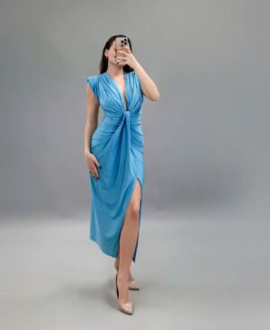 Rochie midi Eda, albastru