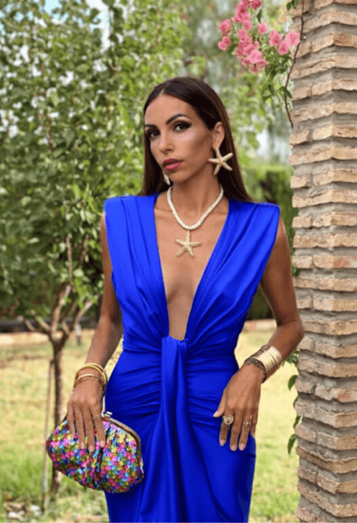 Rochie midi Evelyn, albastru