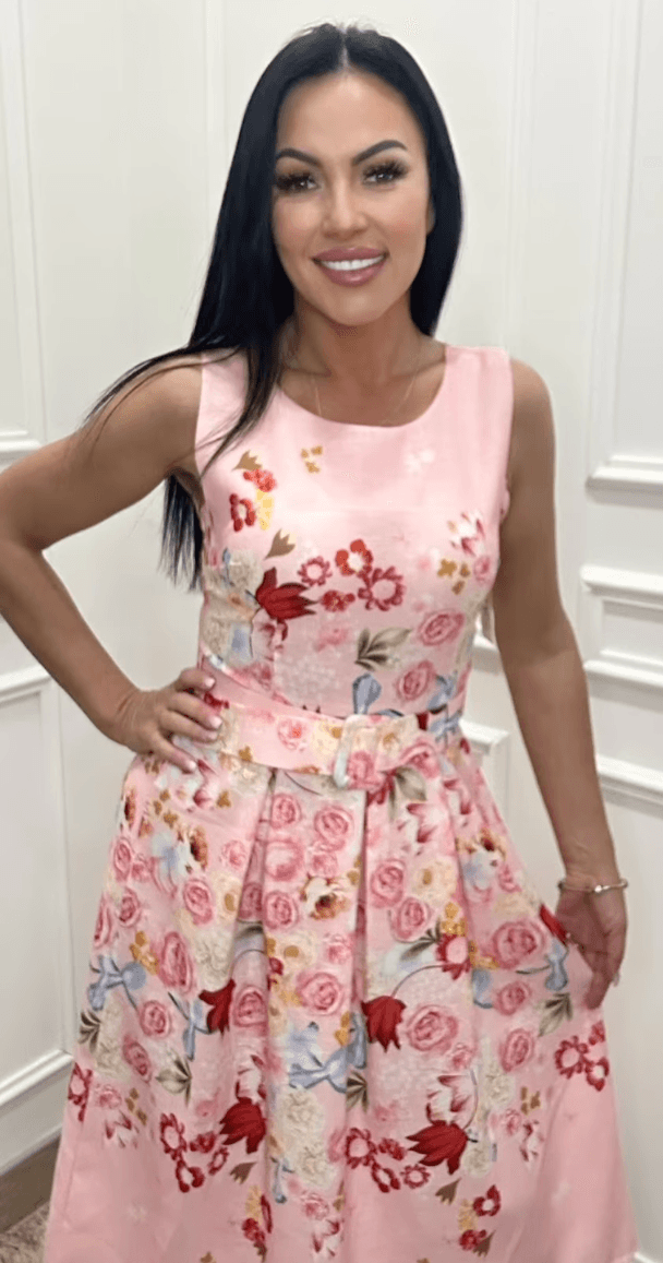 Rochie midi Georgia, Roz