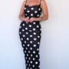 Rochie midi Leah, Negru