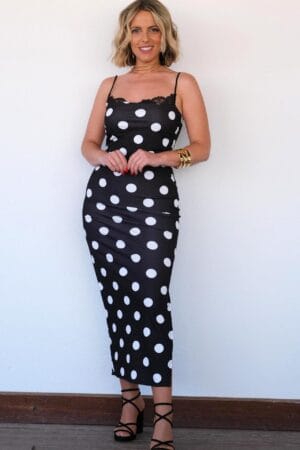 Rochie midi Leah, Negru