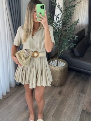 Rochie mini Tasha, bej Rochie mini Tasha, bej