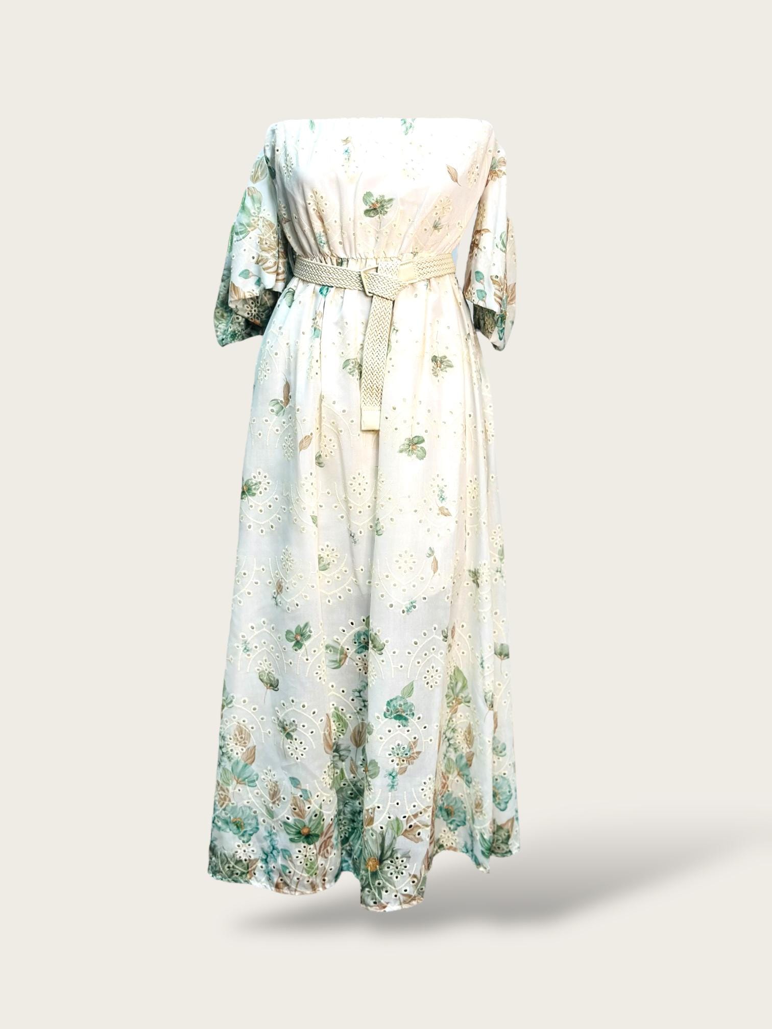 Rochie midi Lana, Crem