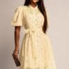 Rochie mini Khloe, Crem