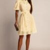 Rochie mini Khloe, Crem