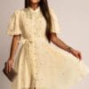 Rochie mini Khloe, Crem