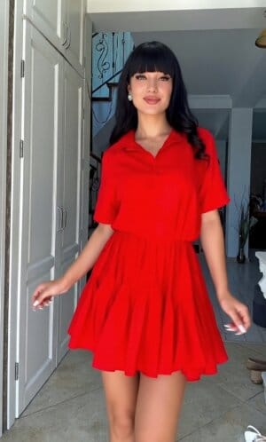 Rochie mini Tasha, Rosu