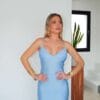 Rochie maxi Theo. albastru