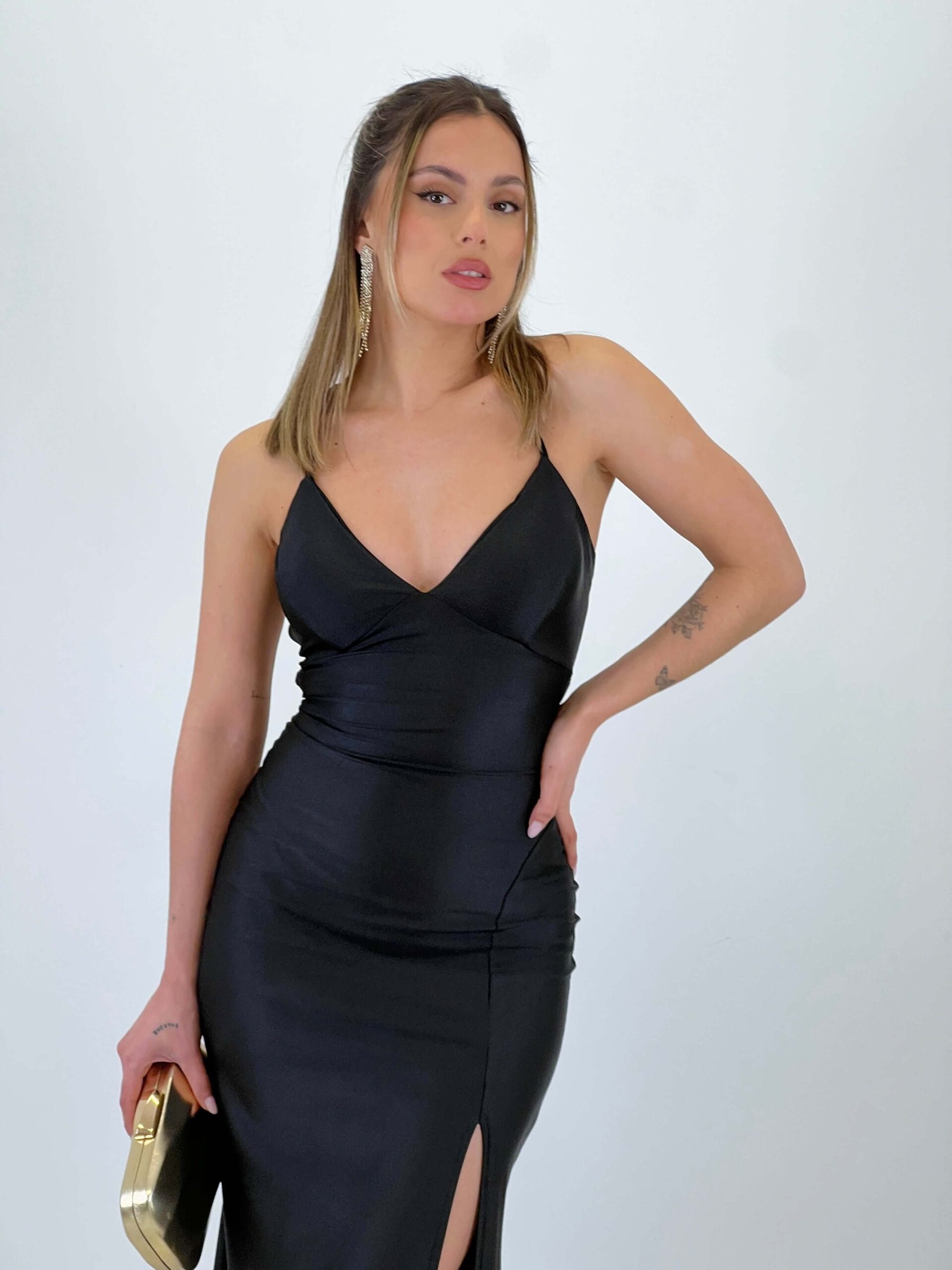 Rochie maxi Theo, negru