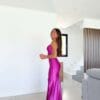 Rochie maxi Theo. roz