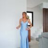 Rochie maxi Theo. albastru