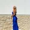 Rochie maxi Theo. albastru