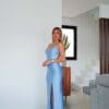 Rochie maxi Theo. albastru