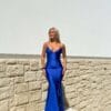Rochie maxi Theo. albastru