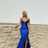 Rochie maxi Theo. albastru
