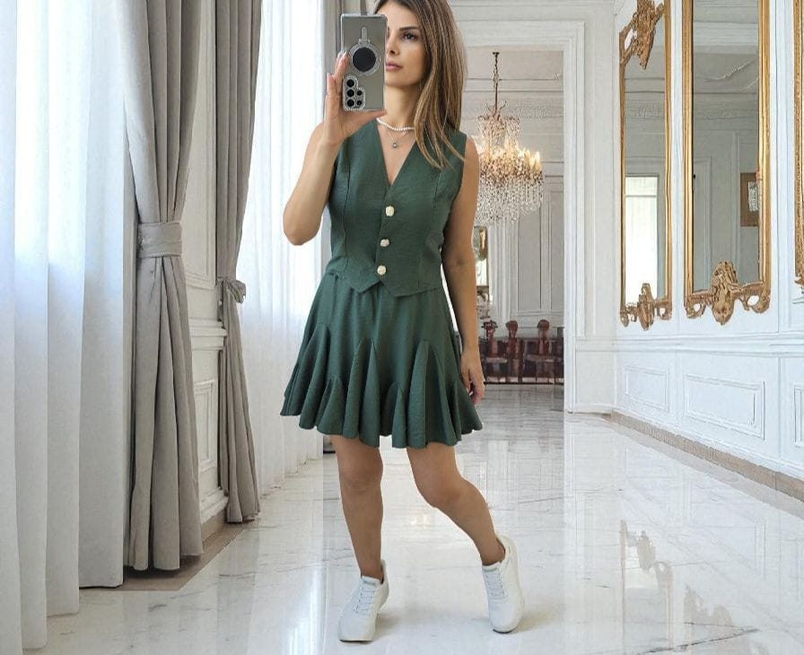 Compleu thea verde inchis