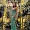 Rochie maxi Amira, Verde