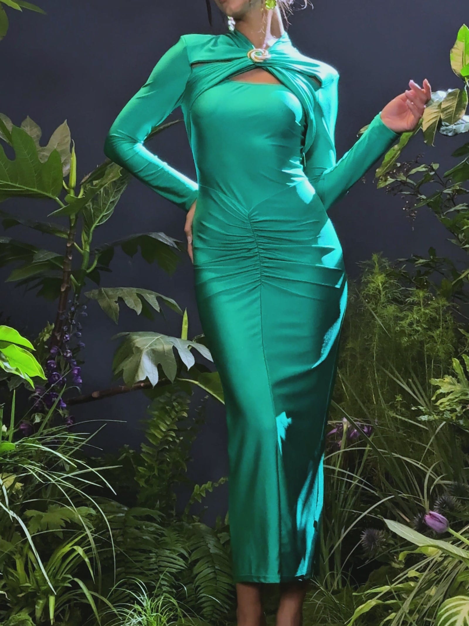 Rochie midi Flossie, Verde