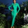 Rochie midi Flossie, Verde