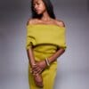 Rochie midi Celia ASOS, Verde