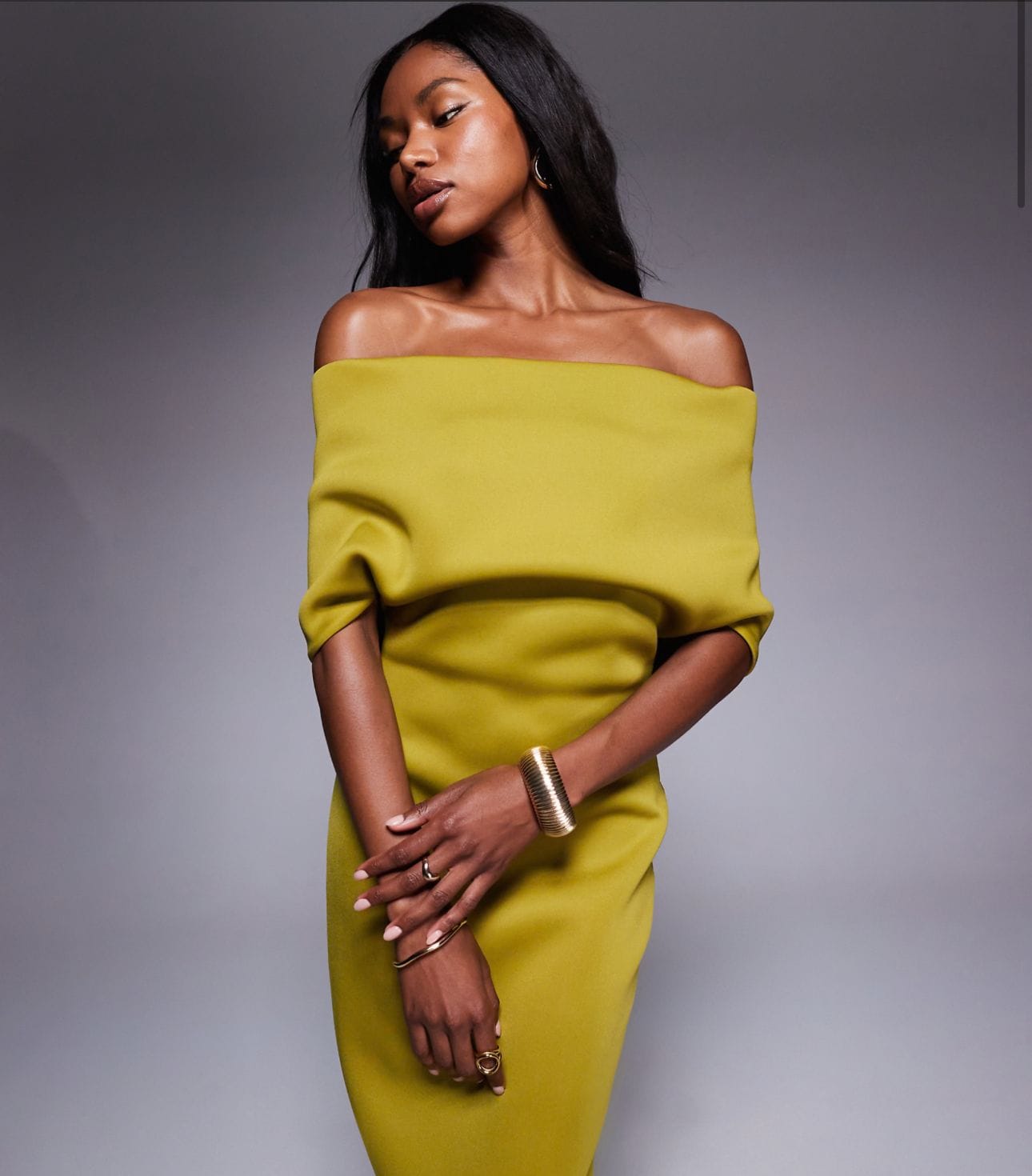 Rochie midi Celia ASOS, Verde