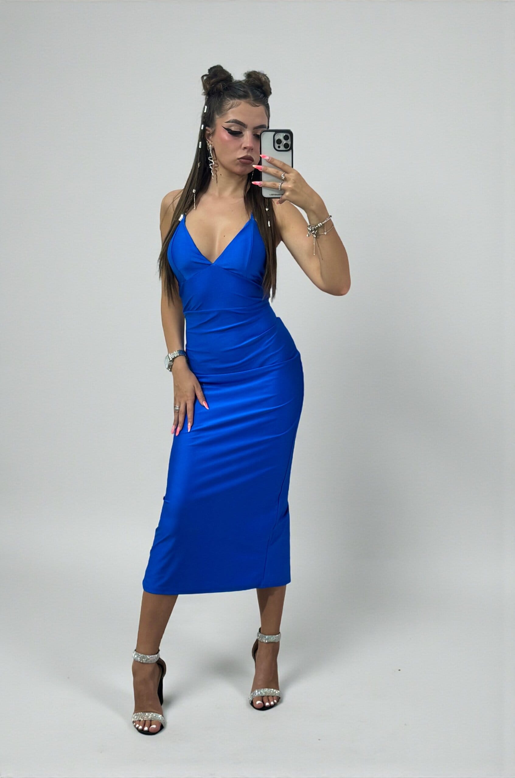 Rochie midi Katia, Albastru