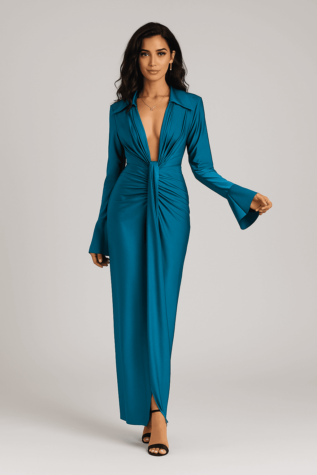 Rochie midi Charlot, Albastru