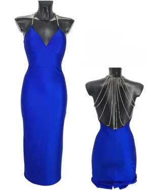 Rochie midi Katia, Albastru