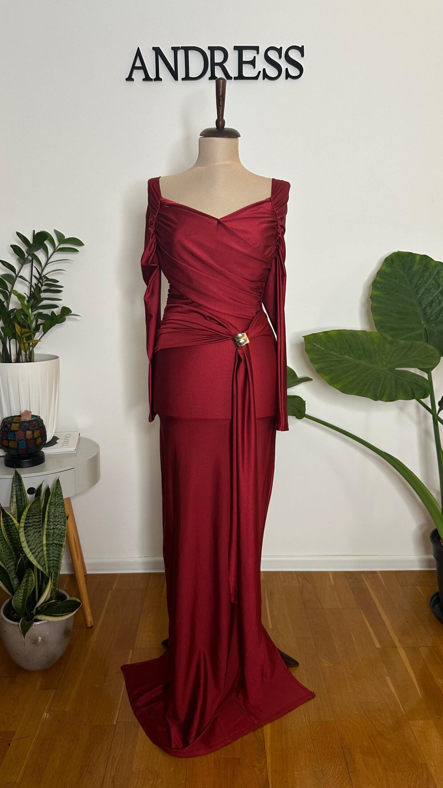 Rochie maxi Charlize, Burgundy