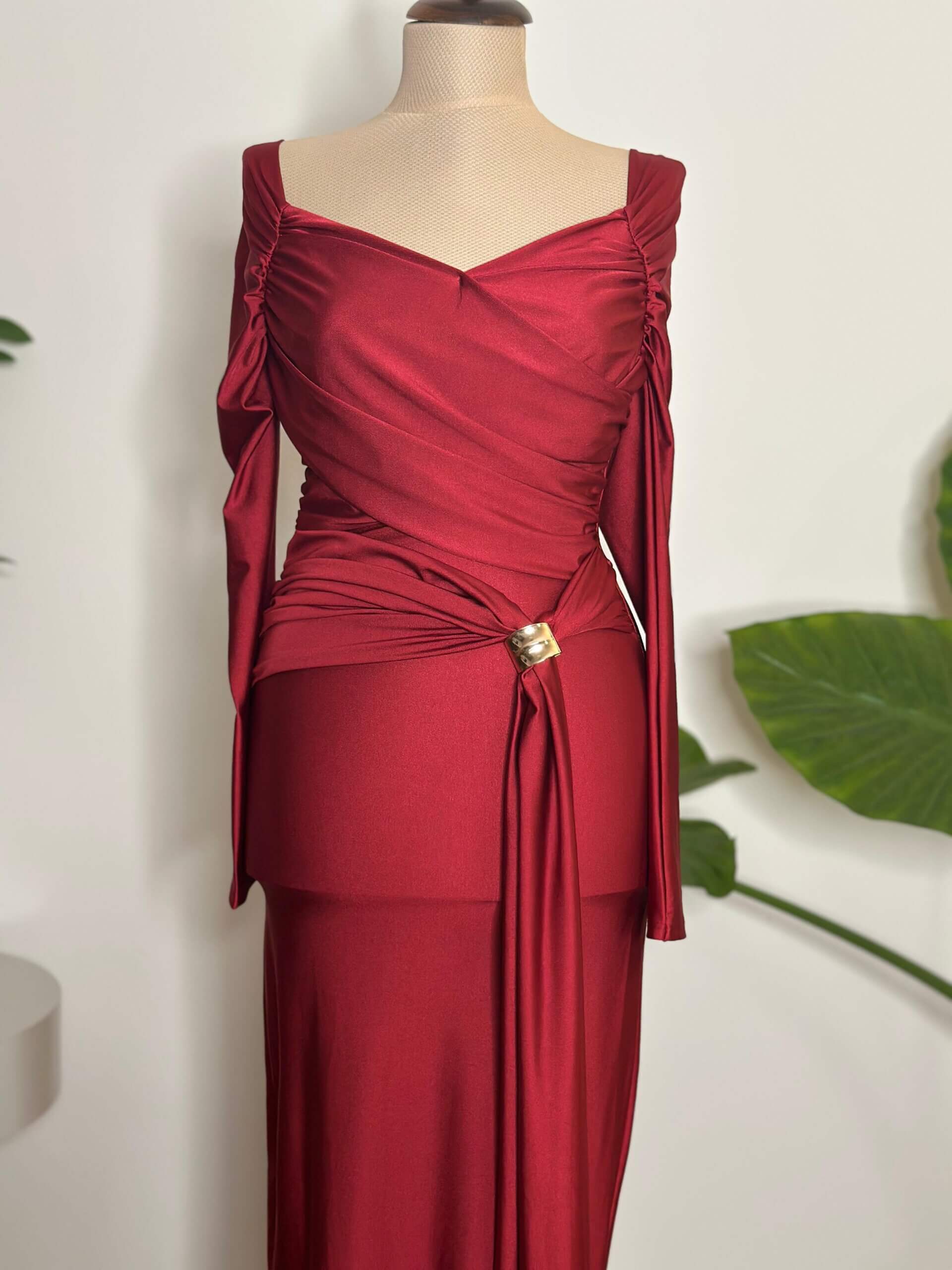 Rochie maxi Charlize, Burgundy