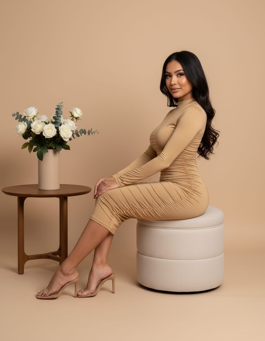 Rochie midi Diana, Auriu