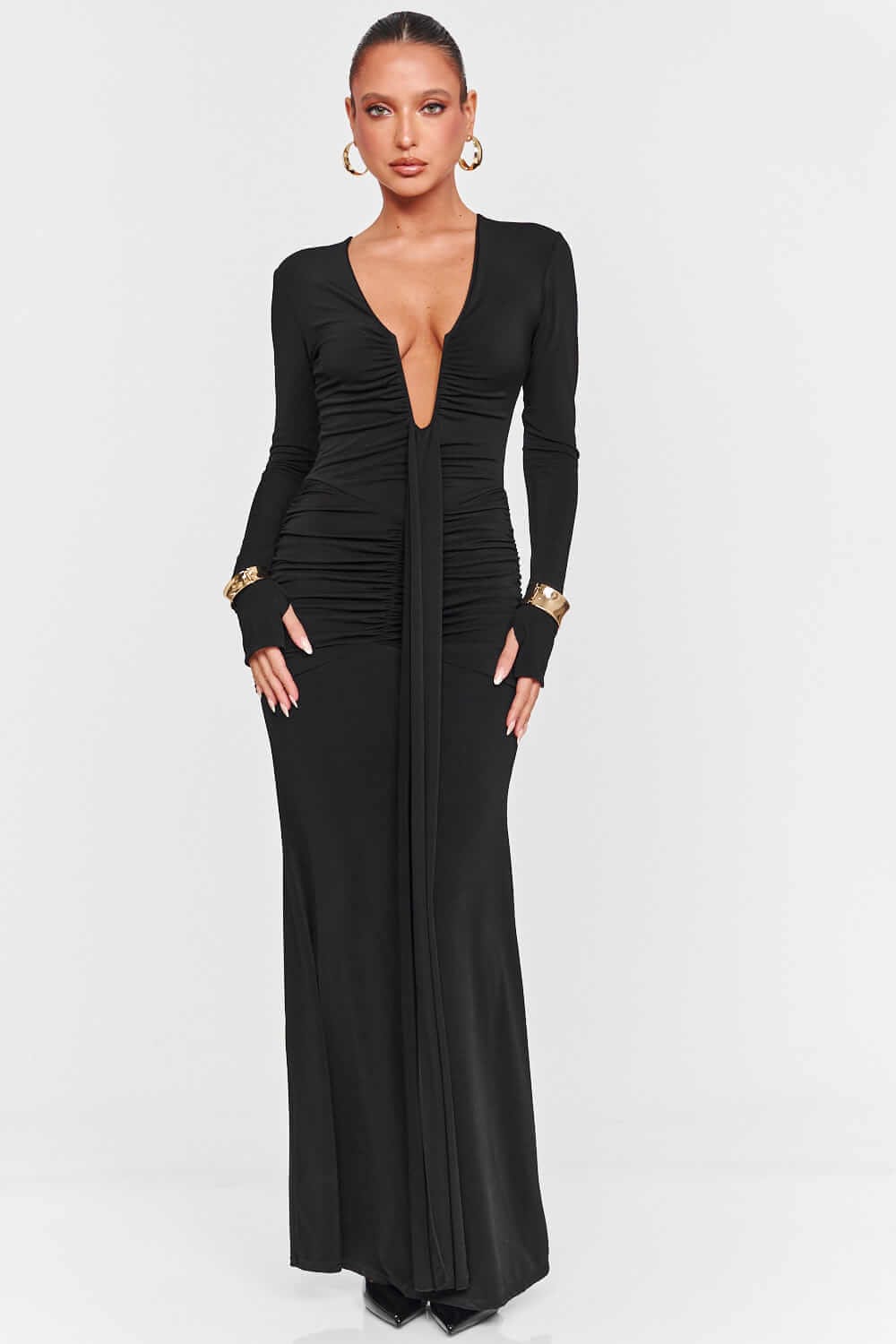 Rochie maxi Tania, Negru