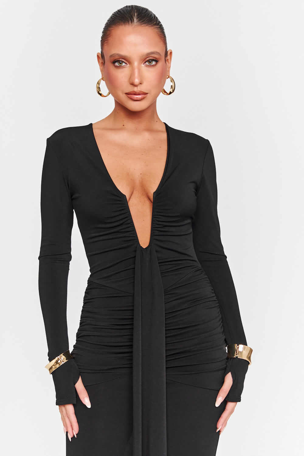 Rochie maxi Tania, Negru