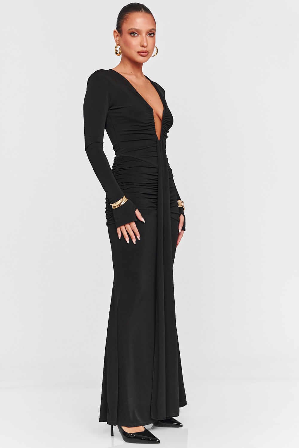 Rochie maxi Tania, Negru