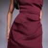 Rochie mini Yvonna ASOS, Burgundy