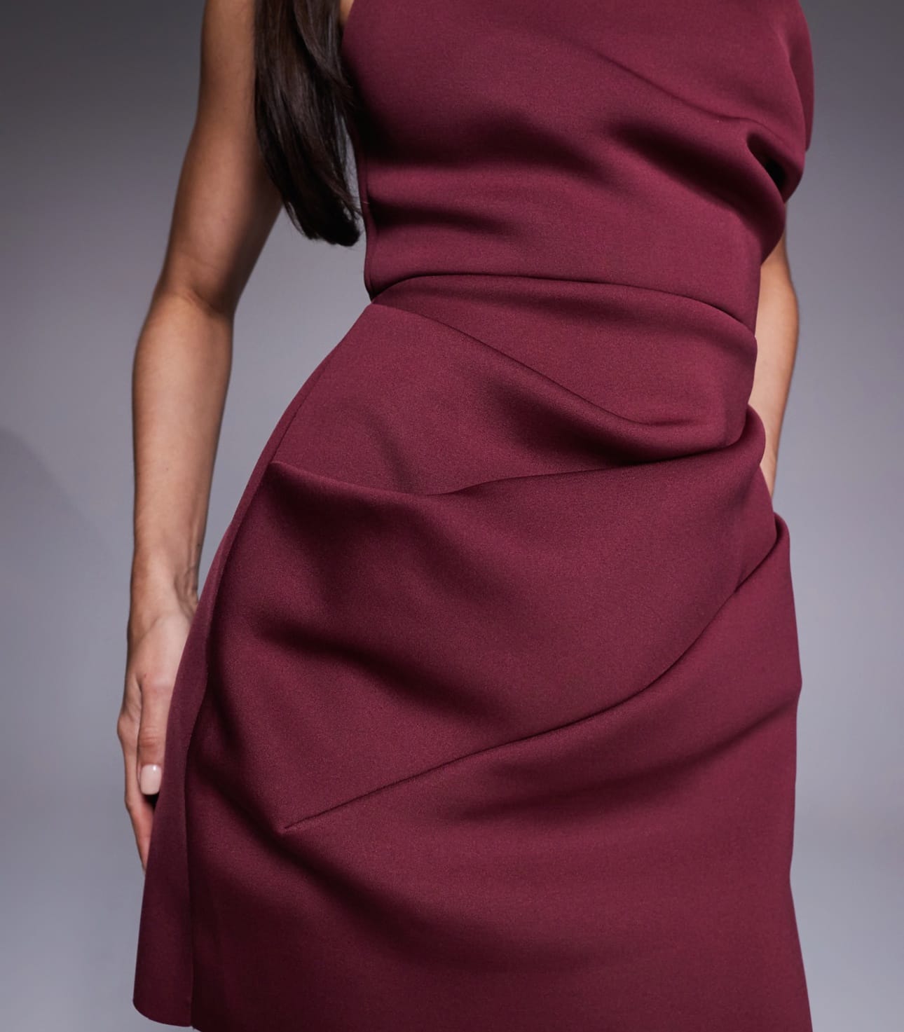 Rochie mini Yvonna ASOS, Burgundy