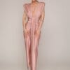 Rochie midi Eda, Roz pudra