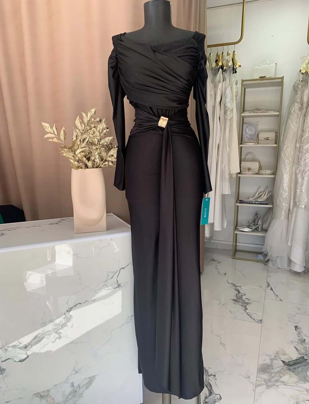 Rochie maxi Charlize, Negru