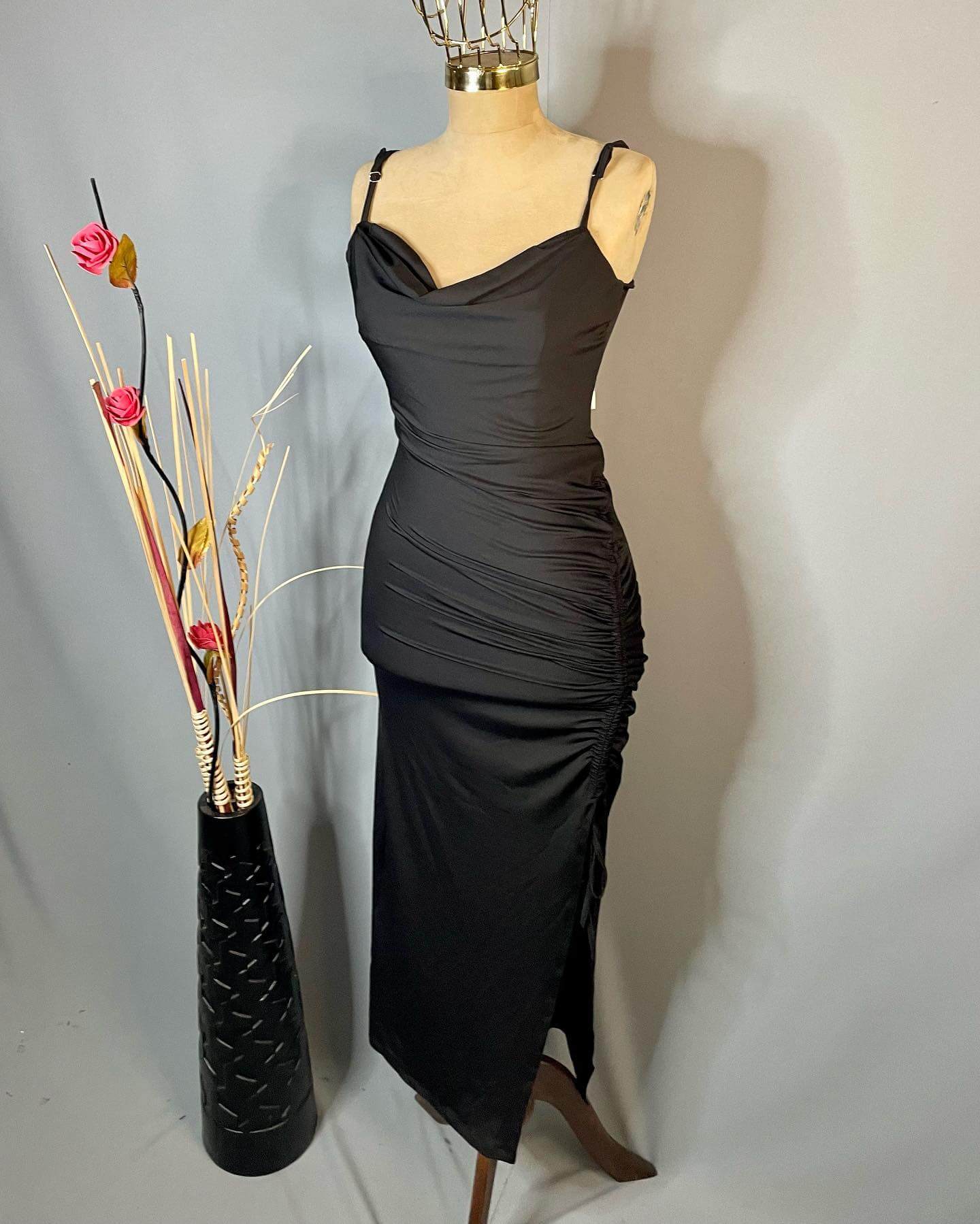 Rochie midi Fely, Negru
