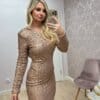 Rochie maxi Anais, Auriu
