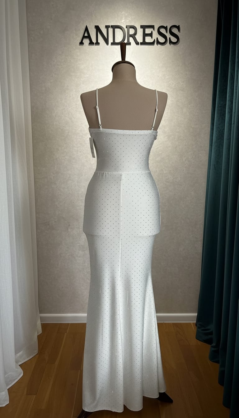Rochie maxi Teo, Alb