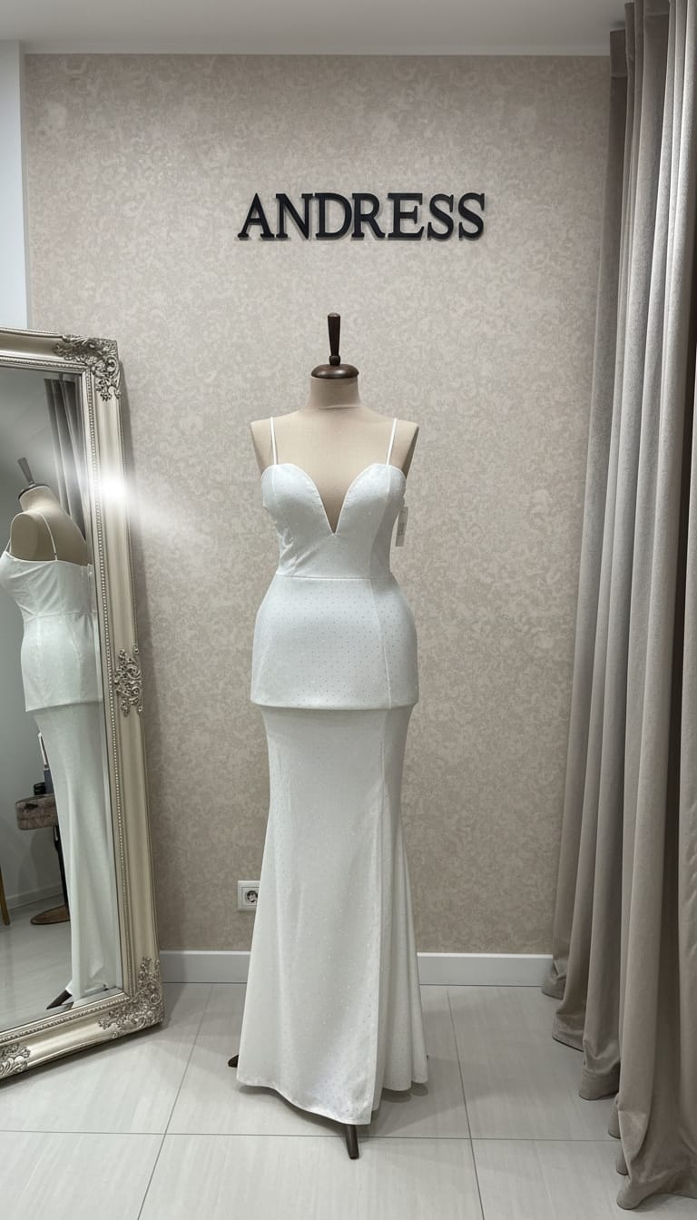 Rochie maxi Teo, Alb