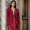 Rochie midi Ella, Rosu