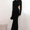 Rochie maxi Ovidia, Negru