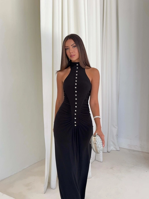 Rochie maxi Zaira, Negru