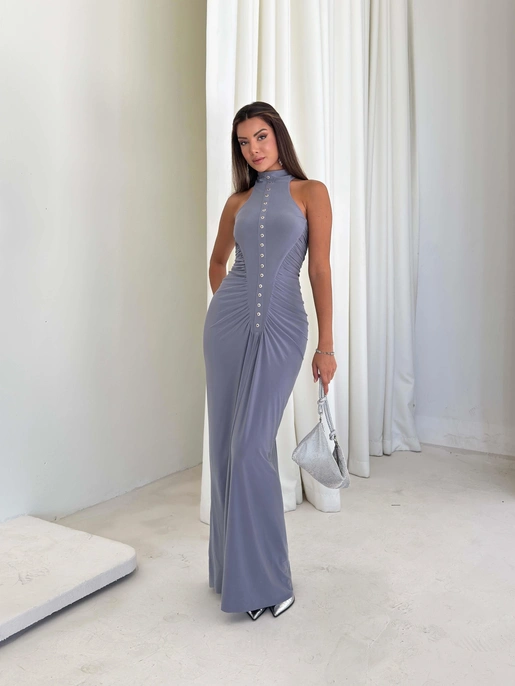 Rochie maxi Zaira, Gri