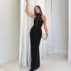 Rochie maxi Zaira, Negru